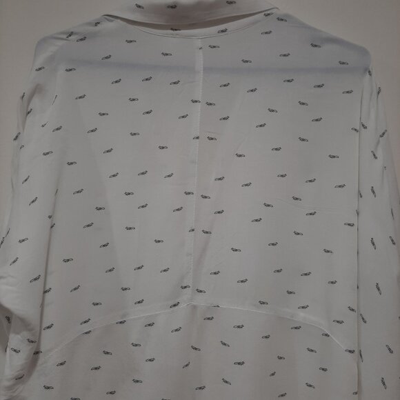 Fox motif boutique button up blouse made in Montreal - Picture 4 of 9